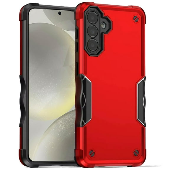 Military Grade Shockproof Hybrid Armor Case for Samsung Galaxy S25 Plus - Red