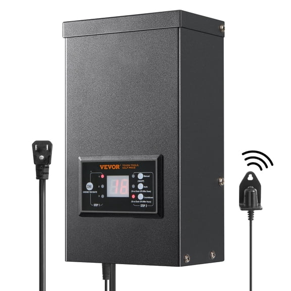 300W Low Voltage Landscape Transformer with Timer Photocell Sensor Waterproof 120V AC to 12V 14V AC for Outdoor Spotlight Pathway Pool Light ETL
