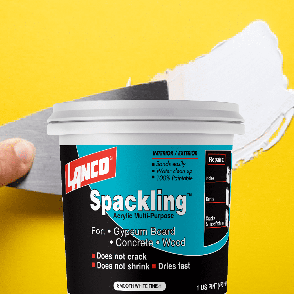Lanco Spackling Compound White Finish, 1 Pint