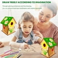 DIY Bird House Pendant Kits For Children To Build And Paint Wooden Arts