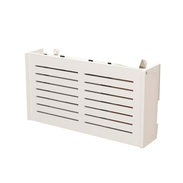 Wosthever Contenedor de cable decorativo de escritorio para organización de enrutador, estante de enrutador Wifi montado en la pared, caja de Almacenamiento y organización del hogar B