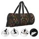thumbnail image 3 of Fotbe Decorative Feathers Bolsa Deportiva de Lona Plegable con Estampado, Bolsa de Gimnasio con Bolsillo Seco/Húmedo, Bolsa de Viaje Ultraligera de Gran Capacidad, 3 of 6