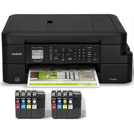 Brother MFC-J775DWL INKvestment Compact Color Inkjet All-in-One Multifunction Printer with up to 2 Years of Ink (8 INKvestment Cartridges (Best Multifunction Color Printer For Small Business)