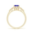thumbnail image 2 of ANGARA Natural Vintage Style Oval 1.25 ct Tanzanite Ring with Diamonds in 14K Yellow Gold for Women (Size-8x6mm) | December Birthstone, Anniversary, Jewelry Gift for Women | Natural Tanzanite Ring, 2 of 9