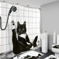 thumbnail image 3 of Funny Animal Shower Curtain, Humorous Bath Curtain with 12 Hooks, Modern Cool Waterproof Bath Decoration Accessories Home Decor, 72X72in, 3 of 5