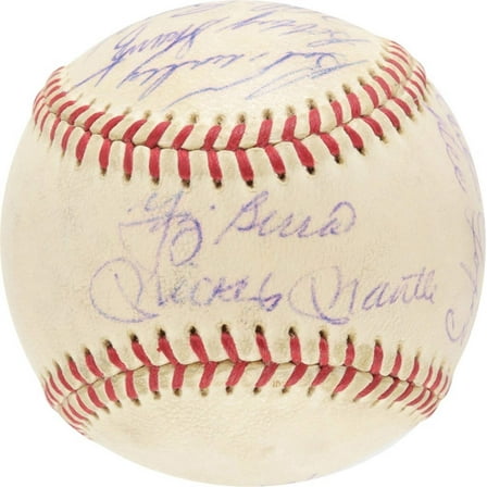 1960 New York Yankees Team Signed Baseball Mickey Mantle  Roger Maris PSA DNA