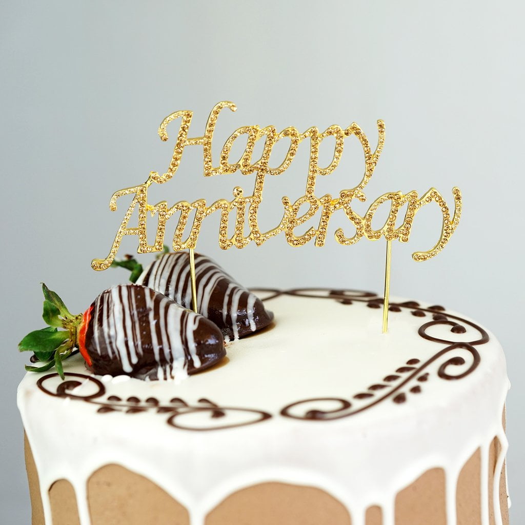 4.5" GOLD Number 8 Rhinestone Cake Topper Wedding Cupcake Dessert Dessert Events 