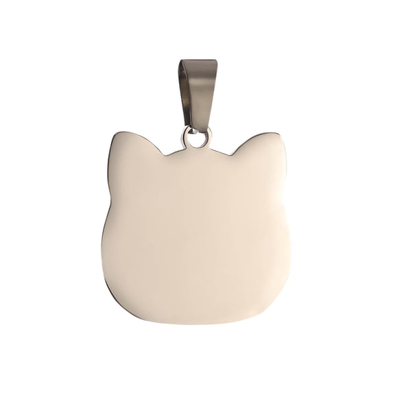 Cheapark Dog Pet Stainless Steel Engraved ID Tag Anti Loss Identification Tag Personalized Pet Name Tag Accessory