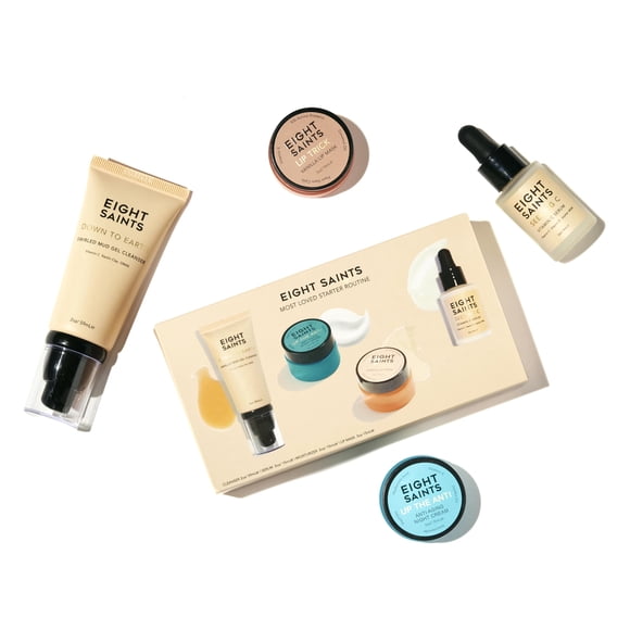 Set de cuidado de la piel Eight Saints Most Loved con limpiador facial, sérum y crema