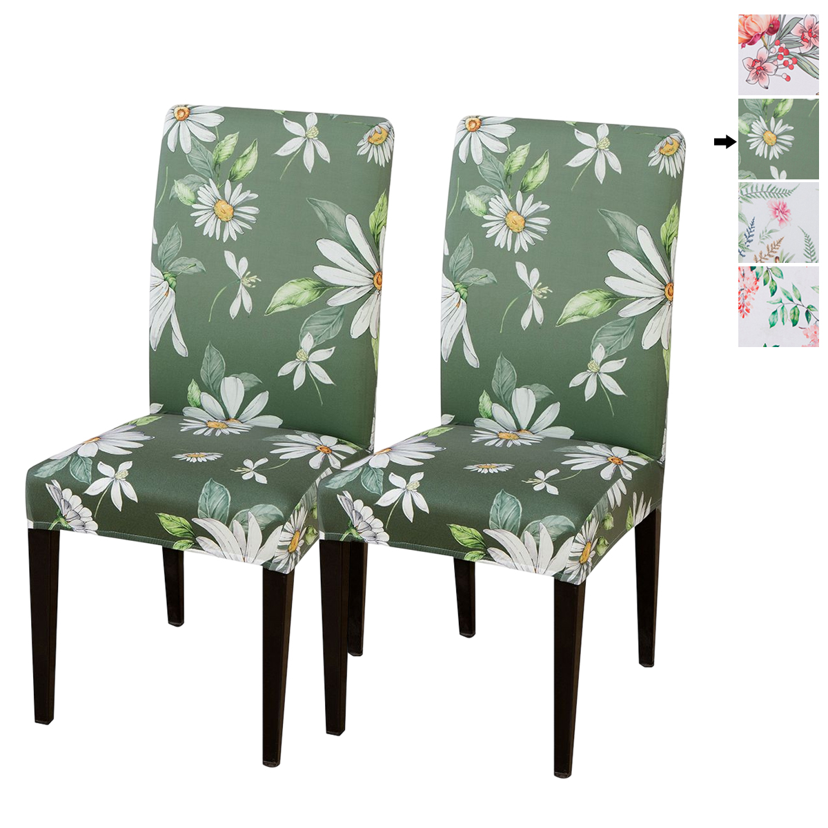 KBOOK Stretch Dining Chair Covers Floral Chair Covers for Dining Room