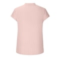 thumbnail image 3 of WIZUTIZ Crop Tops for Women Sales Cotton Linen Tunics Cotton Blend Blouse V-Neck Plain Short Sleeve Tshirts Summer-Beach Solid Holiday Beach Shirts Basic Linen Tee Loose Fit Ladies Tops Pi, 3 of 5