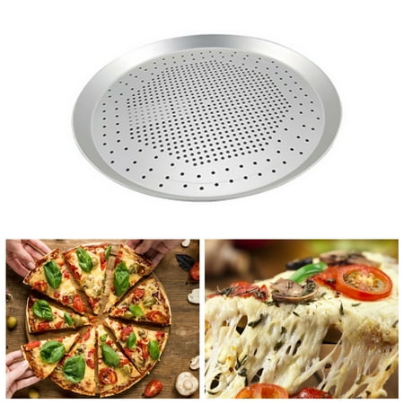

SPRING PARK Pizza Crisper Pan Aluminum Alloy Non-Stick Round Tray Holes For Home Use