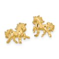 thumbnail image 2 of 14K Yellow Gold Earring Button Women'S Diamond-Cut 8 mm 10, 2 of 3
