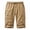 Khaki, variant on Chiccall Cotton Cargo Shorts for Men Long Capri Elastic Below The Knee 3/4 Casual Summer Outdoor Hiking Shorts with Pockets (No Belt)