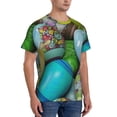 thumbnail image 2 of Bixox Men's Easter Egg1 Printed Short Sleeve Skinny Athletic T-Shirt, 2 of 6