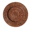 thumbnail image 2 of GROWTH TANK Rattan Charger Plate Kitchen Photo Props Rustic for Sundries Bathroom Picnic brown, 2 of 9