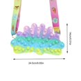 thumbnail image 2 of Juguete Sensorial De Burbujas De Empuje, Nudo De Lazo, Bolso De Hombro De Pavo Real, Monedero, Juguetes Para Aliviar El Estrés, Juguete De Descompresión De Silicona Para Niños Y Adultos Kearding AP006311-02, 2 of 6