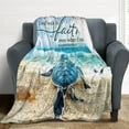thumbnail image 6 of Sea Turtle Blanket Turtle Gifts Beach Ocean Nautical Throw Blanket for Kids Adults Super Warm Soft Cozy Plush Fleece Flannel Blanket for Sofa Couch Bed 40"x50", 6 of 6