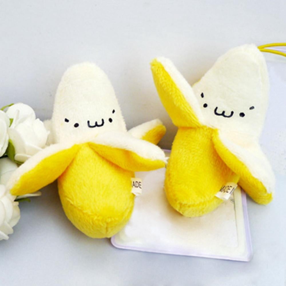 1pcs Cute Banana KeyChain Soft Plush Toy Gift Love 