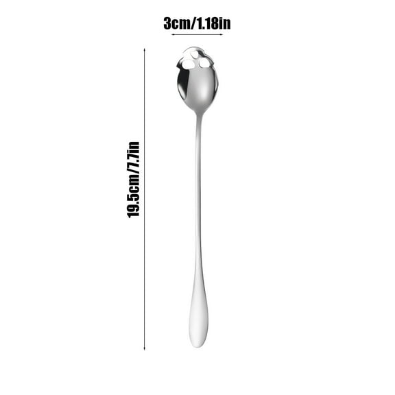 TaTaai 1Pcs Stainless Steel Skull Sugar Spoon Dessert Tea Coffee Stirring Spoon