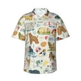 thumbnail image 1 of Fotbe Dogs Funny Pets Camisa Hawaiana para Hombre Unisex – Camisa Casual de Verano con Botones de Manga Corta de Algodón y Lino,3X-Large, 1 of 7