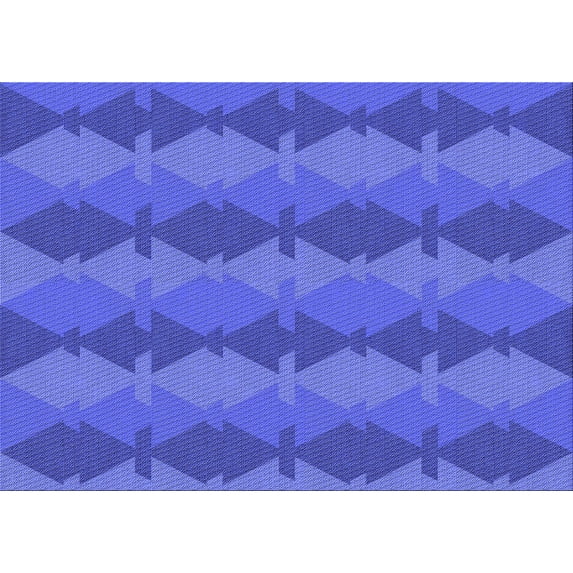 Ahgly Company Machine Washable Indoor Rectangle Transitional Light Slate Blue Area Rugs, 3' x 5'