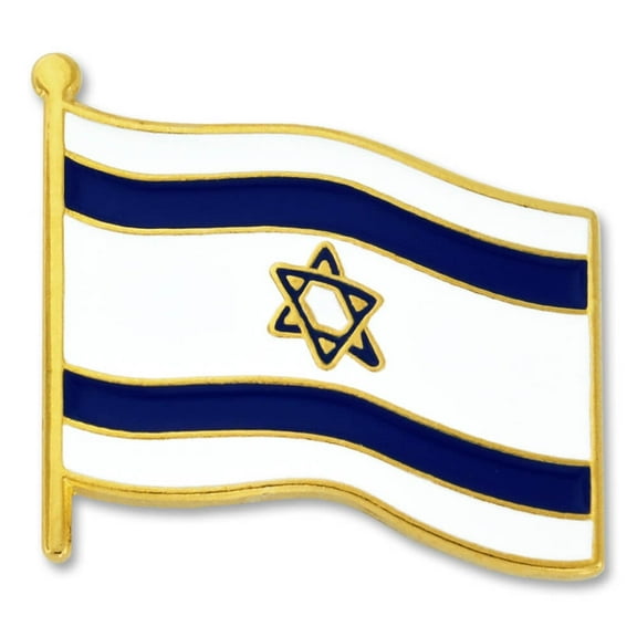 PinMart's Israel World Flag Enamel Lapel Pin 3/4''
