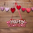 thumbnail image 3 of Valentine's Day Decoration "Happy Valentine's!" Decorative Pendant,Non-Woven Fabric Hanging Ornament Romantic Decor for Party & Home,13.8x5.6", 3 of 5