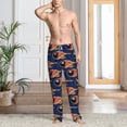thumbnail image 6 of Lsque Bowling Ball And Flame Print Men's Pajama Pants, Lounge Pant - Comfortable Home Wear,Elastic Waistband, Stylish Design-Medium, 6 of 9