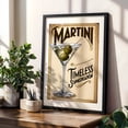 thumbnail image 4 of Martini Cocktail Poster: Vintage Art Deco Elegance - Illustration Cocktail Vintage Poster Art Deco Typography Kitchen Decor Retro Bar Black Framed Wall Art Print 20 x 30 inches, 4 of 8