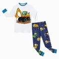 thumbnail image 5 of CAUYDY 5-6T 7-8Y 9-10Y Children Outfits Boy Sleepwear for Kid Long Sleeve Tee Shirt and Pants Soft Set Boys Fall Winter Pajamas Sizes 6-7 Years,White, 5 of 5