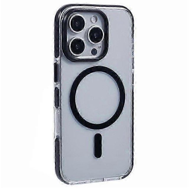 Funda transparente para iPhone 16 Pro compatible con MagSafe y cubierta trasera de TPU+PC.
