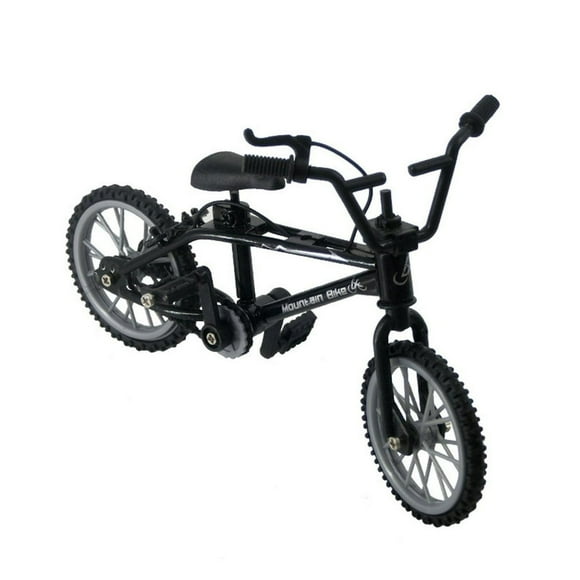 LEEYNEER Black Toy Bike Bmx Mini Alloy Bicycle Model Retro Double Pole Bicycle