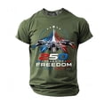 thumbnail image 2 of 250Th Anniversary USA Shirt Men's Patriotic Independence Day Graphic July 4Th Celebration Tee 4Th of July Mens Shirt Army Green L, 2 of 3