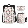 thumbnail image 1 of Balery Cute Christmas Hat Penguin A Mochila escolar 3 en 1 para niños: mochila resistente con lonchera térmica y estuche para lápices. Mochila escolar para niños y niñas., 1 of 7