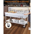 thumbnail image 5 of 96QT Commercial Food Warmer 12x8QT Electric Steam Table 12-Pans with Acrylic Shield Stainless Steel Bain Marie Countertop with Lockable Wheels for Restaurants Buffets Party 1500W, 110V, 5 of 7