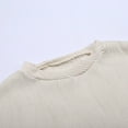 thumbnail image 4 of Women's Long Sleeve Ribbed Knit Pullover - Solid Color Polyester Sweatshirt, Casual Hoodless Top for All Seasons, 4 of 7