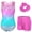 Pink Blue Sequin, variant on Aideaone Gymnastics Leotards for Girls Shiny outfits with Shorts Hair Scrunchie 5-10Y