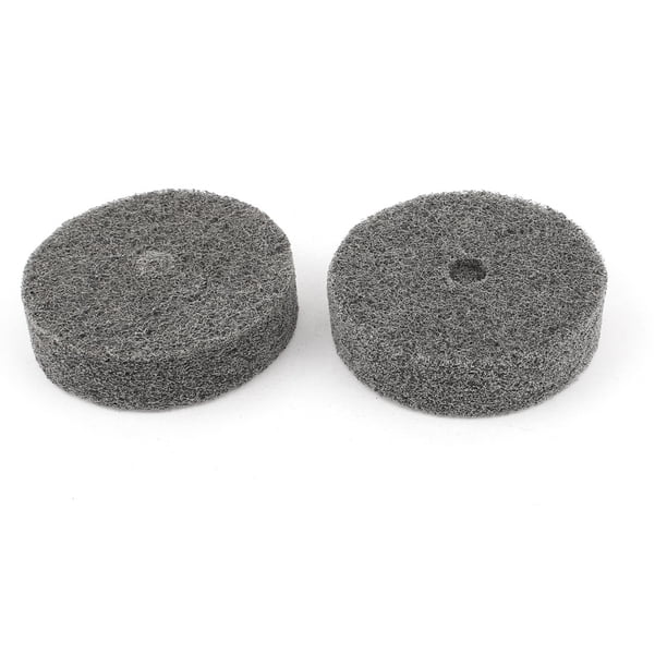 Rueda de pulido abrasiva de nylon negro de 75 mm x 20 mm 2 piezas