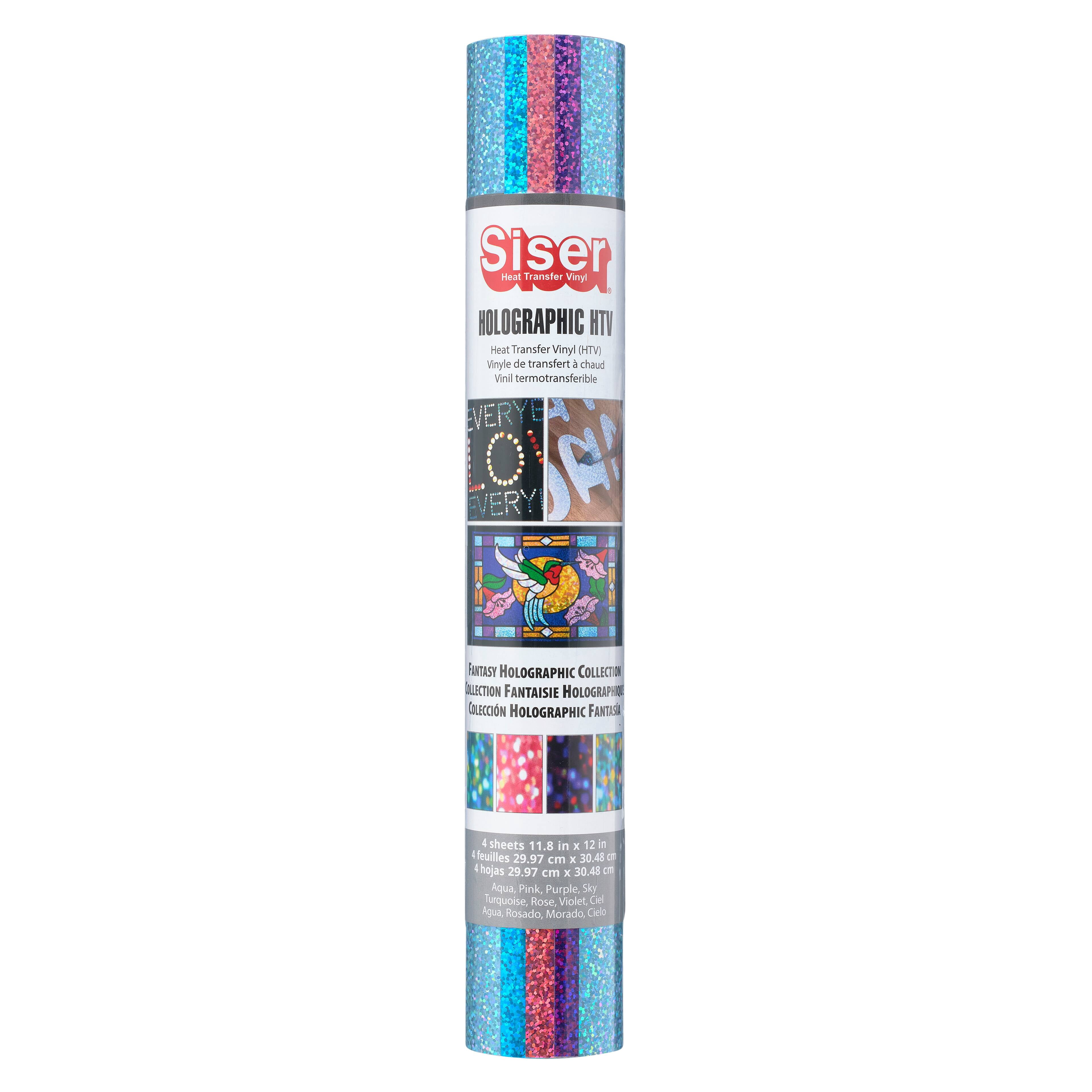Siser Holographic Heat Transfer Vinyl Sampler, Fantasy, 8 Pack