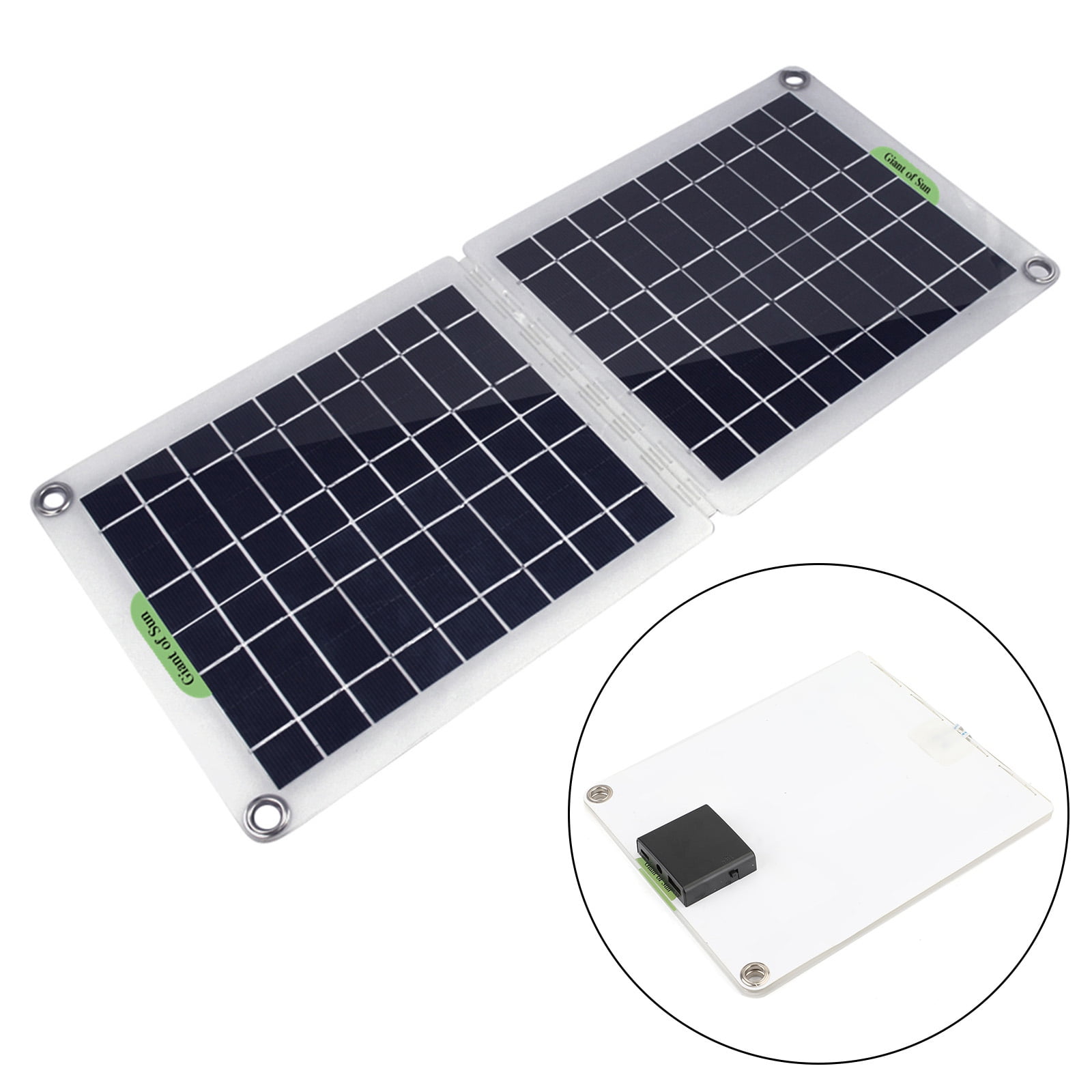Solar Panel 30W Folding Battery Charger 2-USB 1DC for Outdoor Camping Hiking Car