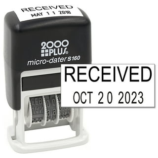 Shiny Self-Inking Rubber Date Stamp S-300 | Mini Line Dater Red Ink