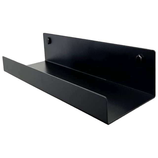 Estante de almacenamiento para el hogar, estante flotante con borde, soporte de metal versátil, suministros de cocina