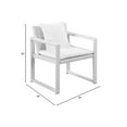 thumbnail image 7 of Pangea Home Chester Modern Anodized Aluminum Outdoor Chair in White, 7 of 7