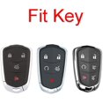 thumbnail image 2 of Royalfox(TM) 4 5 6 Boutons 3D Bling keyless Entrée Télécommande Smart Key Fob Housse pour 2016-2019 Cadillac CT6, 2017-2019, 2 of 5