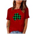 thumbnail image 1 of QIPOPIQ T-Shirts à Manches Courtes pour Femmes à Col Rond T-Shirts de la Saint-Patrick T-Shirt Trèfle T-Shirt Vert Hauts T-Shirts de la Saint-Patrick T-Shirt Ample T-Shirts de Fête T-Shirts Graphiques Aubaines, 1 of 4