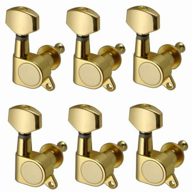 6 clavijas de afinación para guitarra selladas en oro, cabezales de máquina, guitarra eléctrica 6R