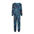 thumbnail image 4 of Halloween Pajamas, Navy Blue Matching Family Pajamas Pumpkin Front Long Sleeve 2 Piece Pajama Set Comfort Sleepwear Nightwear Loungewear Classic Casual Family Wear, 4 of 6