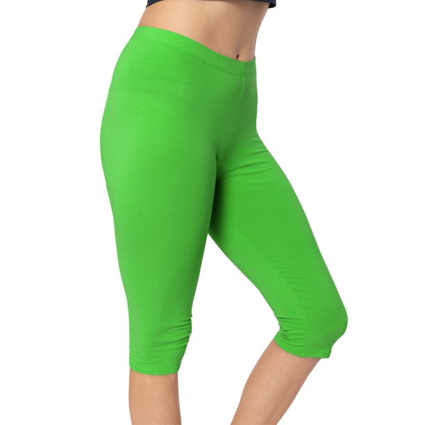 Stretch Is Comfort Women's Oh so Soft Knee Length Leggings Poly Spandex Adult XsmallLarge