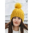 thumbnail image 5 of CoCopeaunt Women Chunky Beanie Hat Winter Thick Warm Fuzzy Knit Pom Skull Cap, 5 of 7